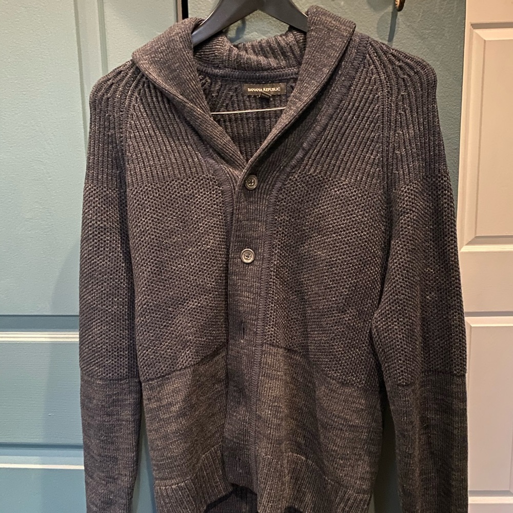 Men’s Wool Banana Republic Button Sweater